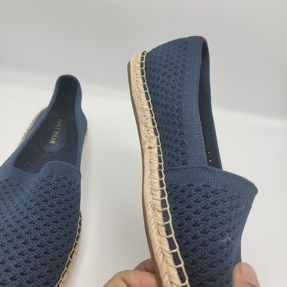 Cole Haan Navy Blue Espadrille Flats - Picture 6 of 11